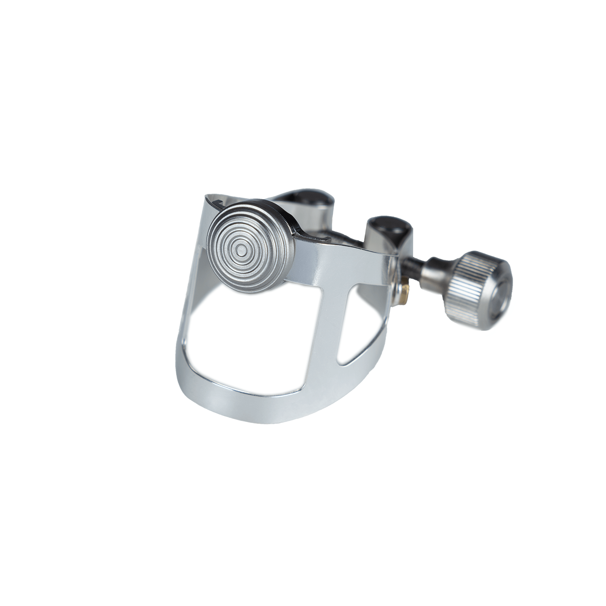Ybrato ReedReflector Ligature for saxophone and clarinet, silver plated