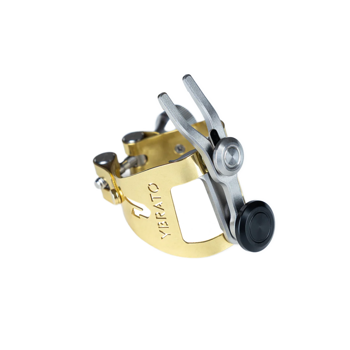 Ybrato SweetSpot Ligature for saxophone, gold finish, featured image