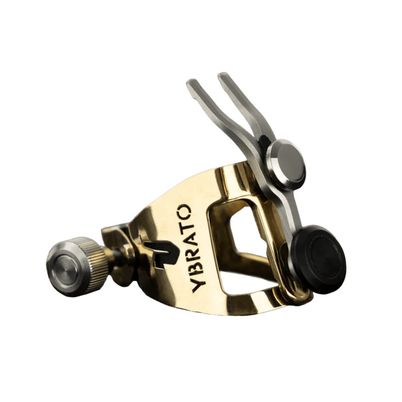 Ybrato ReedReflector Ligature for saxophone, gold finish